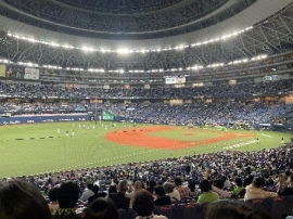 野球観戦が趣味でシーズン中はよく観戦に京セラドームなどに訪れます。